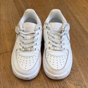 Nike Kids Air Force Ones Classic White Sneakers